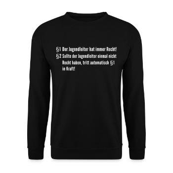Jugnedleiter Regulation Laws Rules Law - Unisex Sweatshirt - black - Front - Alina (178cm) & Michal (187cm)