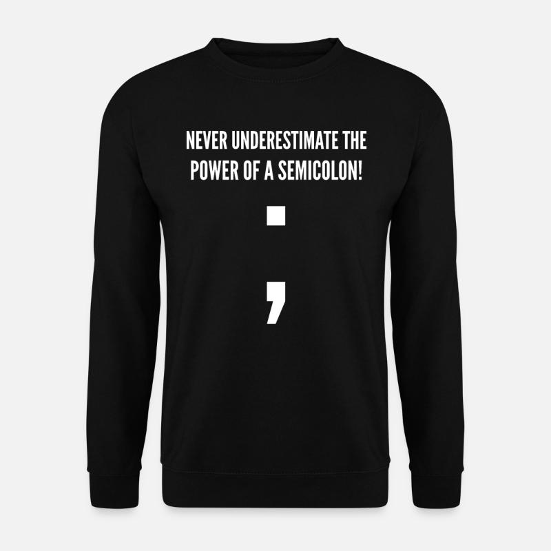Semicolon - Unisex Sweatshirt - black