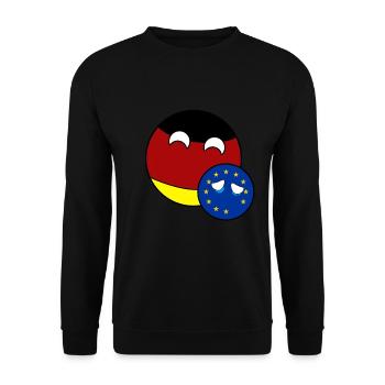 Country Ball Germany EU - Brexit - Unisex Sweatshirt - black - Front - Alina (178cm) & Michal (187cm)