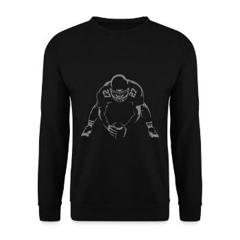 American Football quarterback - Unisex Sweatshirt - black - Front - Alina (178cm) & Michal (187cm)