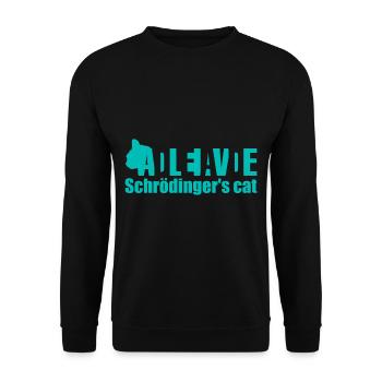 Schrödinger's Cat Dead or Living - Unisex Sweatshirt - black - Front - Alina (178cm) & Michal (187cm)
