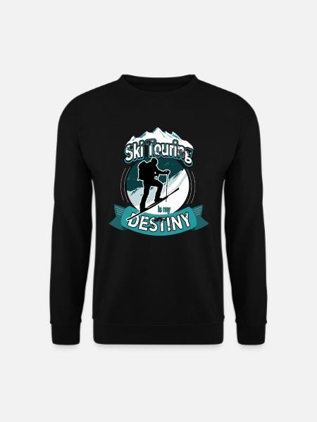 Skitouren sind meine Bestimmung Tourengeher Spruch - Unisex Pullover - Schwarz
