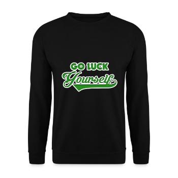 St Patricks Day Bière Pub bonheur Irlande Cadeau - Sweat-shirt Unisexe - noir - Devant - Alina (178cm) & Michal (187cm)