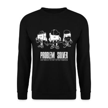 Computer Nerd IT Admin Nerd Administrator Gift - Unisex Sweatshirt - black - Front - Alina (178cm) & Michal (187cm)