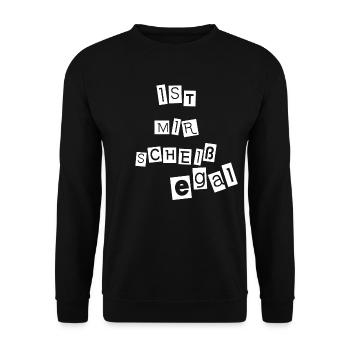 Je m’en fous. - Sweat-shirt Unisexe - noir - Devant - Alina (178cm) & Michal (187cm)