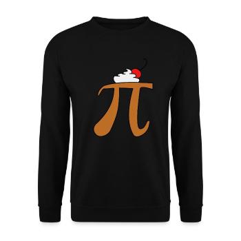 Pi - Pie - Math - Lustiges Design - Unisex Pullover - Schwarz - Vorne - Alina (178cm) & Michal (187cm)