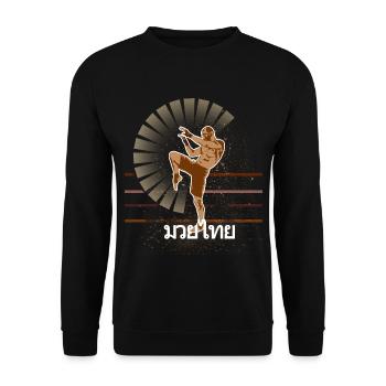 Muay Thai - Unisex Pullover - Schwarz - Vorne - Alina (178cm) & Michal (187cm)
