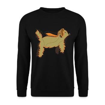 Chien moelleux créature semblable à un ours - Sweat-shirt Unisexe - noir - Devant - Alina (178cm) & Michal (187cm)