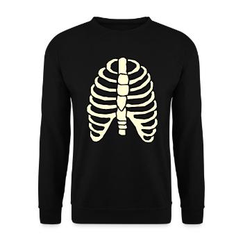 Cadeau comique drôle de colonne vertébrale osseuse - Sweat-shirt Unisexe - noir - Devant - Alina (178cm) & Michal (187cm)
