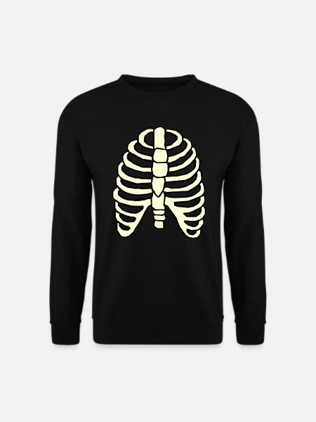 Lustiges Knochen Wirbelsäule Comic Geschenk - Unisex Pullover - Schwarz