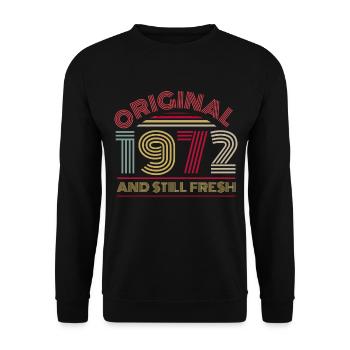 1972 rétro - Sweat-shirt Unisexe - noir - Devant - Alina (178cm) & Michal (187cm)
