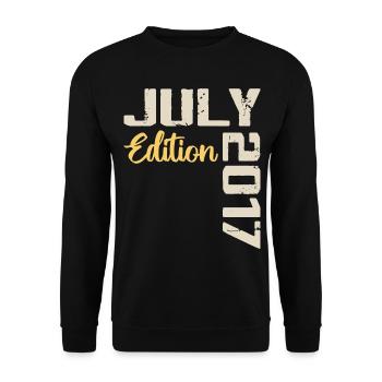 July 2017 Birthday Shirt July 2017 - Unisex Sweatshirt - black - Front - Alina (178cm) & Michal (187cm)