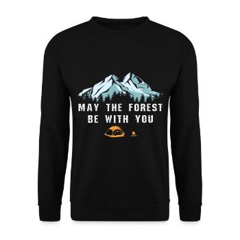 Camping wilderness - Unisex Sweatshirt - black - Front - Alina (178cm) & Michal (187cm)