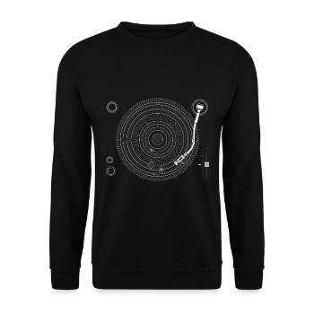 Solar System Turntable - Unisex Sweatshirt - black - Front - Alina (178cm) & Michal (187cm)