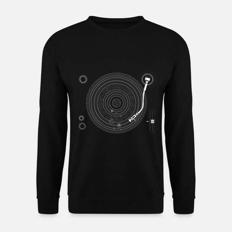 Solarsystem Plattenspieler - Unisex Pullover - Schwarz