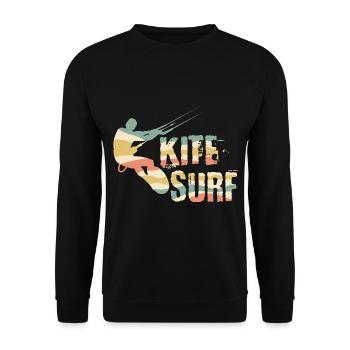 Kiting - Unisex Sweatshirt - black - Front - Alina (178cm) & Michal (187cm)