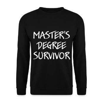 Master M.Sc. - Unisex Pullover - Schwarz - Vorne - Alina (178cm) & Michal (187cm)