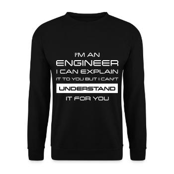 Ingénieur - Sweat-shirt Unisexe - noir - Devant - Alina (178cm) & Michal (187cm)