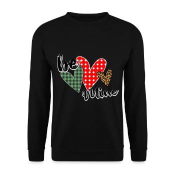 Be Mine Valentine - Unisex Pullover - Schwarz - Vorne - Alina (178cm) & Michal (187cm)