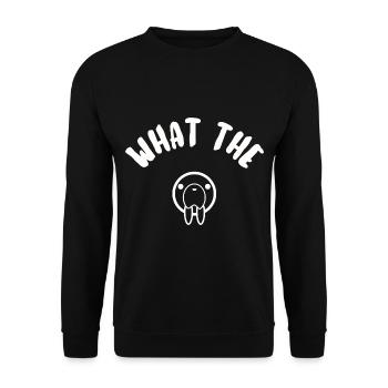 What the seal - Unisex Sweatshirt - black - Front - Alina (178cm) & Michal (187cm)