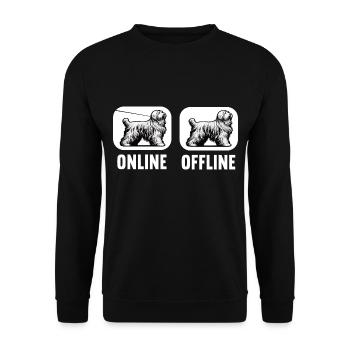 En ligne Hors ligne Bearded Collie Bearded Collie Dog - Sweat-shirt Unisexe - noir - Devant - Alina (178cm) & Michal (187cm)