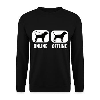 Online Offline Beagle Dog Dog Amante Cani - Felpa unisex - nero - Fronte - Alina (178cm) & Michal (187cm)