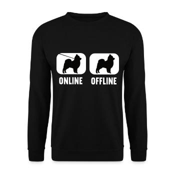 En ligne hors ligne Poméranie Spitz Spitz Amoureux - Sweat-shirt Unisexe - noir - Devant - Alina (178cm) & Michal (187cm)