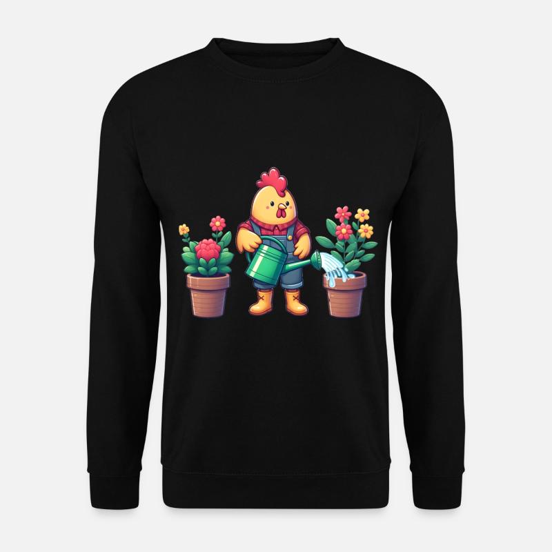 Le poulet comme jardinier - Sweat-shirt Unisexe - noir