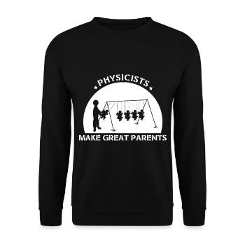 Parents physiciens - Sweat-shirt Unisexe - noir - Devant - Alina (178cm) & Michal (187cm)