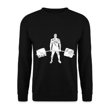 Strongman Deadlifts - Unisex Sweatshirt - black - Front - Alina (178cm) & Michal (187cm)