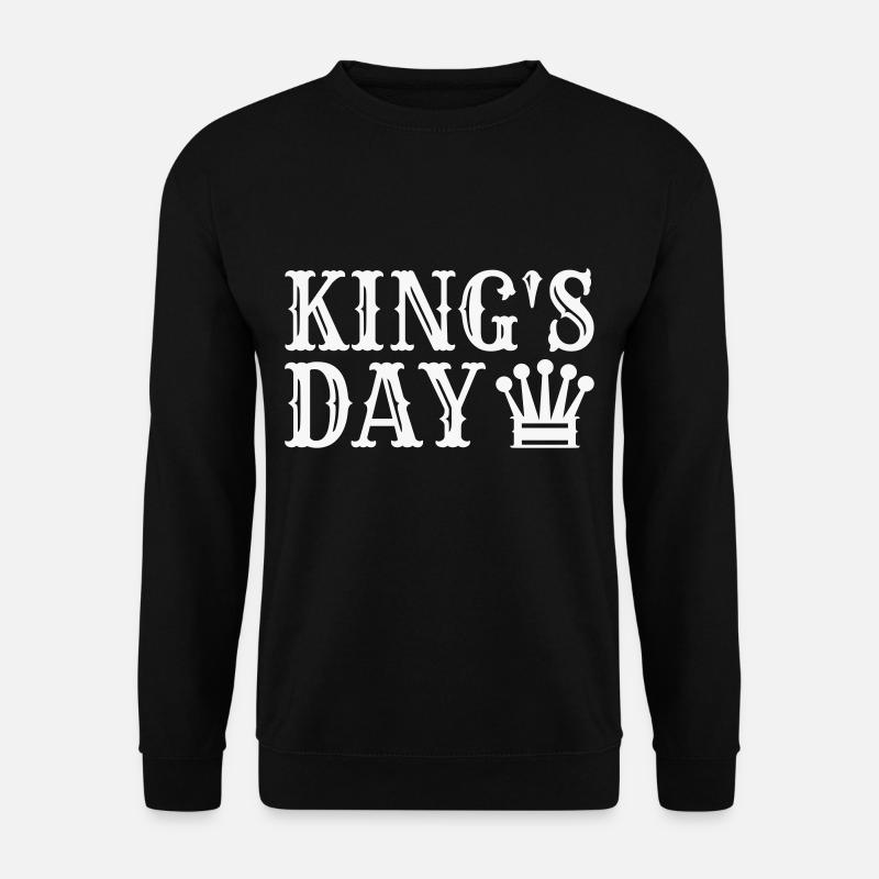 Kings Day saying with crown - Unisex Sweatshirt - black