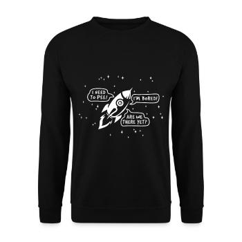 Space rocket - Unisex Sweatshirt - black - Front - Alina (178cm) & Michal (187cm)