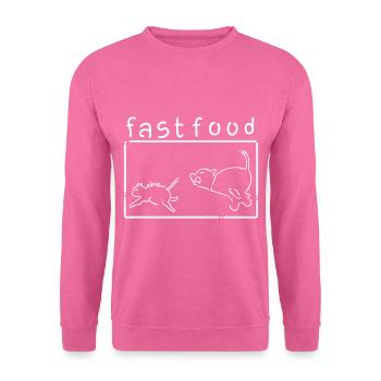 Restauration rapide - Sweat-shirt Unisexe - rose - Devant