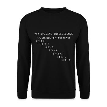 Informatiker - Unisex Pullover - Schwarz - Vorne - Alina (178cm) & Michal (187cm)