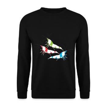 Garnelen Züchter - Unisex Pullover - Schwarz - Vorne - Alina (178cm) & Michal (187cm)