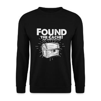 Geocache - Unisex Pullover - Schwarz - Vorne - Alina (178cm) & Michal (187cm)