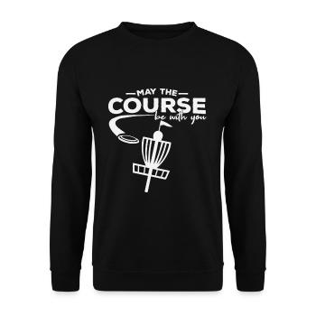 Frisbee - Unisex Sweatshirt - black - Front - Alina (178cm) & Michal (187cm)