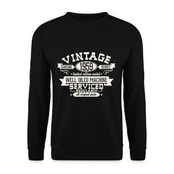60th birthday - Unisex Sweatshirt - black - Front - Alina (178cm) & Michal (187cm)