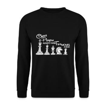 Chess Chess Game Board Game Sport Hobby Gift - Unisex Sweatshirt - black - Front - Alina (178cm) & Michal (187cm)