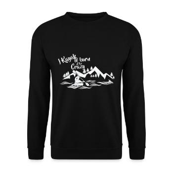 Ich fahre Kajak - Unisex Pullover - Schwarz - Vorne - Alina (178cm) & Michal (187cm)