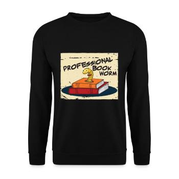 bookworm - Unisex Sweatshirt - black - Front - Alina (178cm) & Michal (187cm)