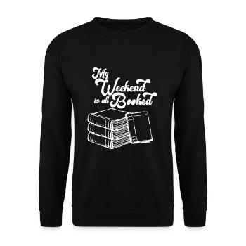 bookworm - Unisex Sweatshirt - black - Front - Alina (178cm) & Michal (187cm)