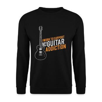 guitarist - Unisex Sweatshirt - black - Front - Alina (178cm) & Michal (187cm)