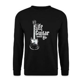 guitar - Unisex Sweatshirt - black - Front - Alina (178cm) & Michal (187cm)