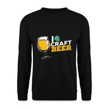 Craft Beer - Unisex Sweatshirt - black - Front - Alina (178cm) & Michal (187cm)