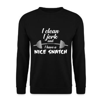 Gym - Unisex Sweatshirt - black - Front - Alina (178cm) & Michal (187cm)