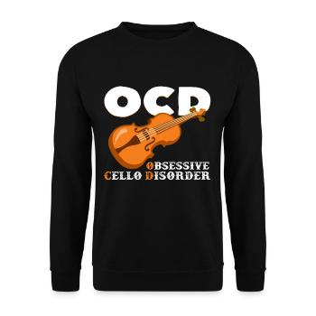 cello - Unisex Sweatshirt - black - Front - Alina (178cm) & Michal (187cm)