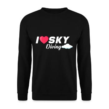 Skydiver - Unisex Pullover - Schwarz - Vorne - Alina (178cm) & Michal (187cm)