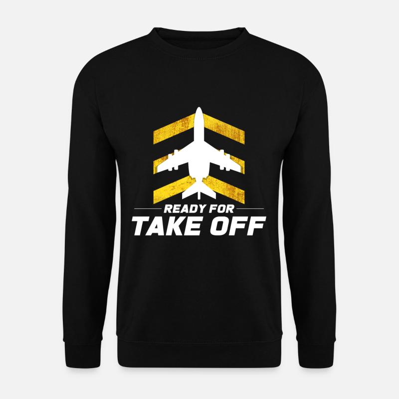 Flugzeug Start - Unisex Pullover - Schwarz