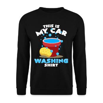 Ceci est mon lavage de voiture T-shirt lavage de voiture - Sweat-shirt Unisexe - noir - Devant - Alina (178cm) & Michal (187cm)